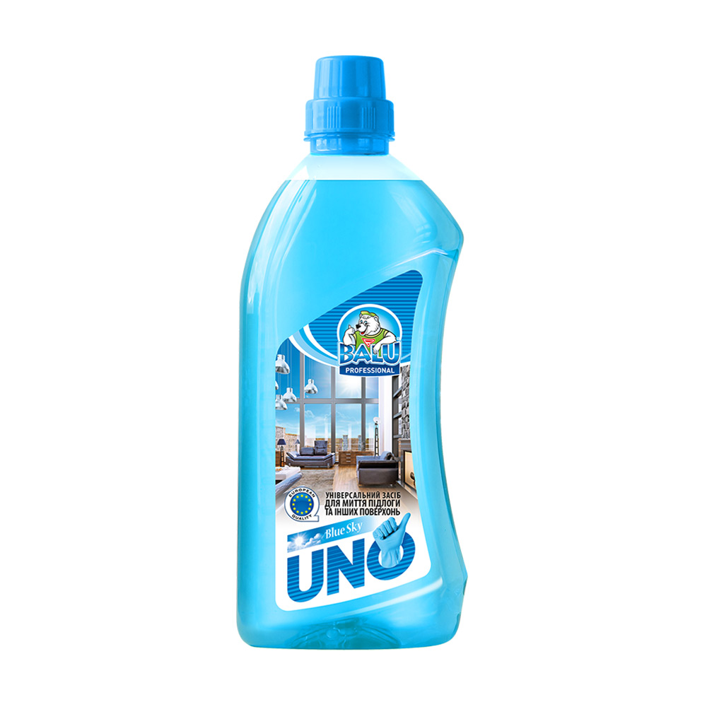Універсальний засіб для миття підлоги та інших поверхонь BALU Professional Uno Blue Sky, 1 л (ПЕТ паковання)